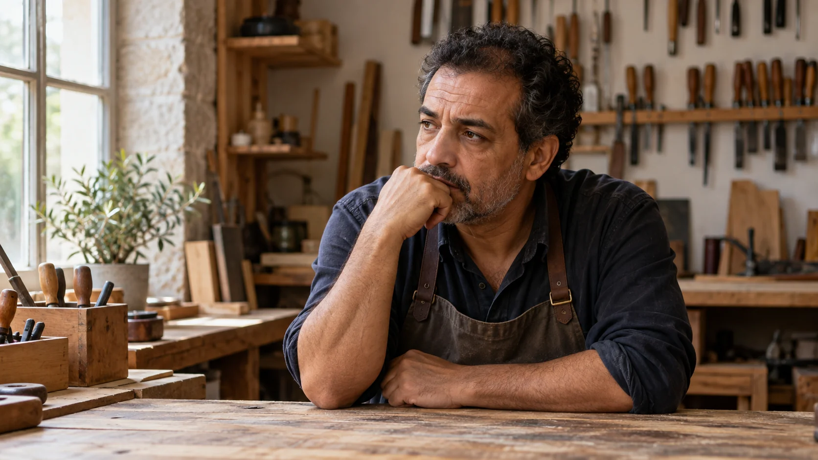 Artisan face à une situation professionnelle difficile